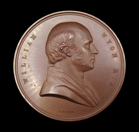 1854 William Wyon Art Union Of London 56mm Medal - By Wyon