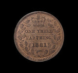 Victoria 1881 Third Farthing - CGS UNC 85