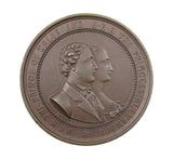 1863 Prince Of Wales Marriage To Alexandra 51mm Bronze Medal - By Ottley