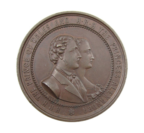 1863 Prince Of Wales Marriage To Alexandra 51mm Bronze Medal - By Ottley