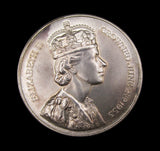 1953 Elizabeth II Coronation 57mm Silver Medal - By Spink & Son
