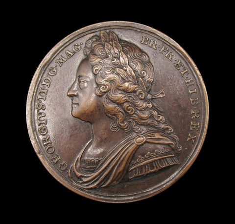 1727 Coronation Of George II 34mm Copper Medal - By Croker