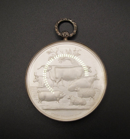1911 Birmingham Agricultural Society 54mm Silver Medal In Lunettes - By Ottley