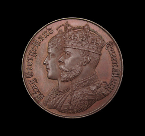 1911 George V Coronation 38mm Bronze Medal - By Owen