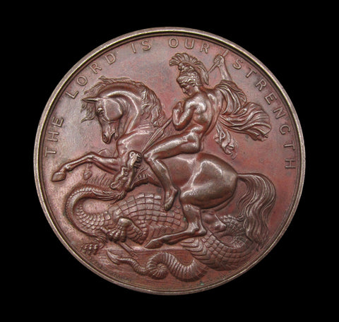 1889 London Polytechnic Exhibition 51mm Medal - By Restall