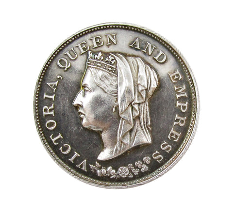1897 Victoria Diamond Jubilee  Queen & Empress 32mm Silver Medal