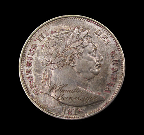 George III 1816 Halfcrown - Engraved To Celebrate Birth