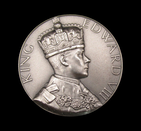 1936 Edward VIII Abdication 35mm Silver Medal - By Pinches