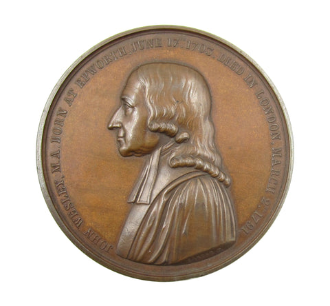 1839 Centenary Of Wesleyan Methodism 65mm Bronze Medal - By Carter