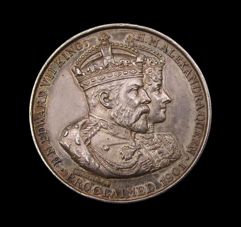 1902 Edward VII Coronation 38mm Silver Medal - By Fenwick