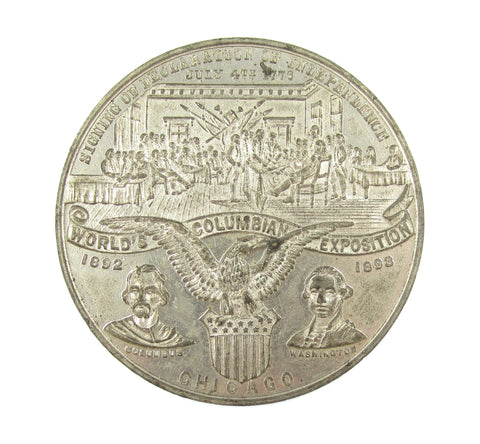 USA 1893 Columbian Exposition Landing Of Columbus 58mm Medal