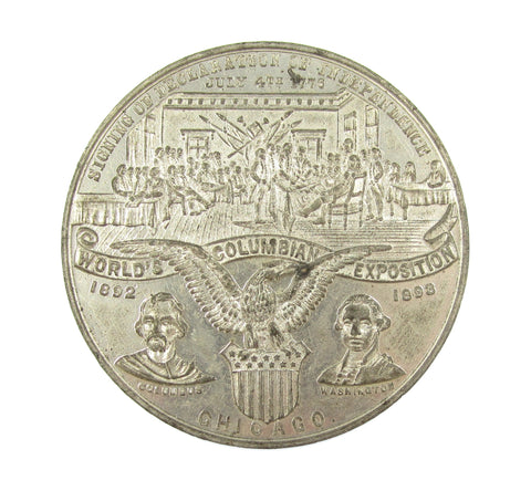 USA 1893 Columbian Exposition Landing Of Columbus 58mm Medal