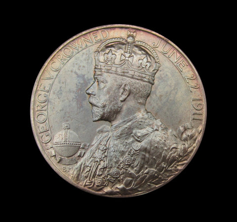 1911 George V Coronation 31mm Silver Medal - With Envelope