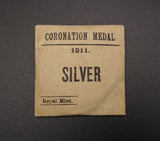 1911 George V Coronation 31mm Silver Medal - With Envelope