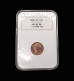 Victoria 1843 Half Farthing - NGC MS64RB