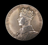 1937 George VI Coronation 57mm Silver Medal - Cased