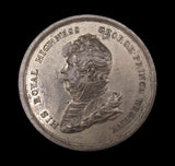 1814 Peace Treaty Of Paris 46mm White Metal Medal