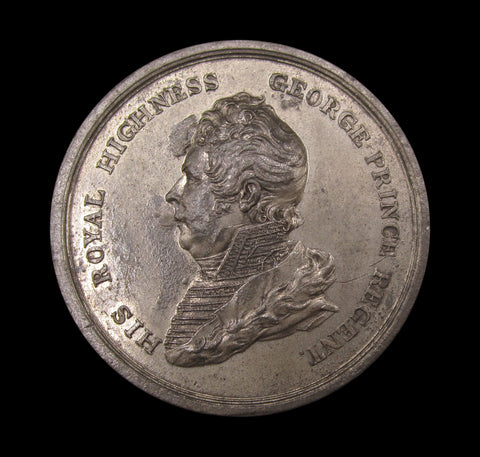 1814 Peace Treaty Of Paris 46mm White Metal Medal