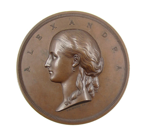 1863 Alexandra Of Denmark Entry Into London 77mm Medal - By Wyon