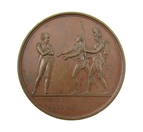 France 1815 Return Of Napoleon To Paris 41mm Medal - By Andrieu