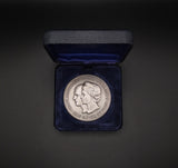 1972 Silver Wedding Anniversary 51mm Silver Medal - By Cornell