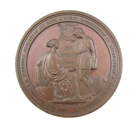 1834 City Of London School 58mm Bronze Medal - By Wyon