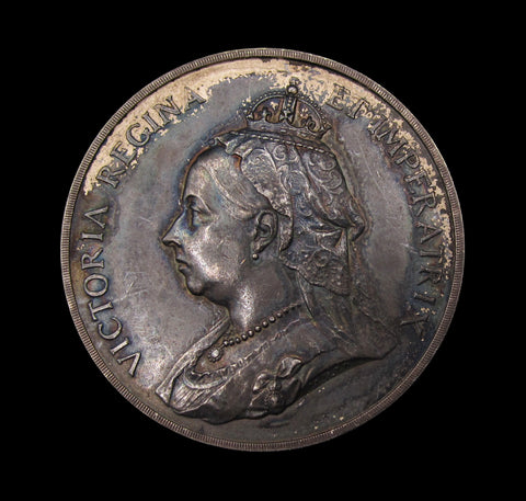 1897 Victoria Diamond Jubilee 39mm Silver Medal - By The Mint, Birmingham