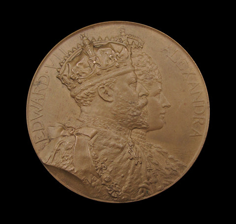 1902 Edward VII Coronation 46mm Bronze Medal - By Bowcher