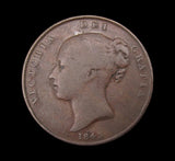 Victoria 1843 Penny - No Colon - VG
