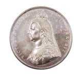 1887 Victoria Jubilee 77mm Silver Cased Medal - By Boehm