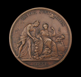 1750 George II State of England 55mm Bronze Medal - By Dassier