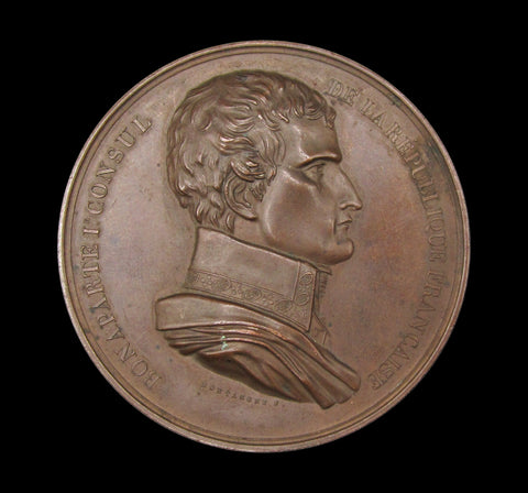 France 1800 Napoleon Passage Through St Bernard 59mm Medal - By Montagny