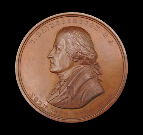 1859 Thomas Gainsborough Art Union 55mm Medal - By Ortner