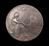 1902 Coronation Of Edward VII 39mm Silver Medal - By Fuchs