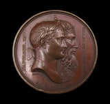 France 1806 Napoleon I Alliance With Saxony 40mm Medal - By Andrieu