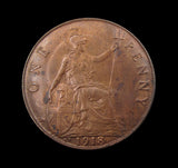George V 1918 KN Penny - GVF