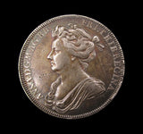 1702 Coronation Of Queen Anne 35mm Silver Medal - By Croker