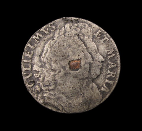 William & Mary 1691 Tin Farthing - NVF