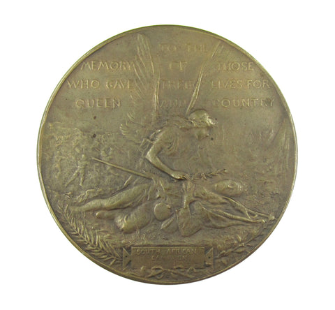 1900 South African War Memorial 70mm Medal - By Fuchs