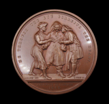 1848 William Hogarth Art Union Of London 55mm Medal - By Wyon