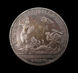 1702 Coronation Of Queen Anne 35mm Silver Medal - By Croker