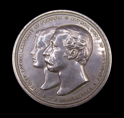 1879 Marriage Duke Arthur To Louise 64mm Silver Medal - By Wyon