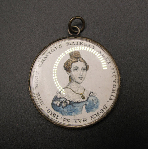 1838 Queen Victoria Coronation 45mm Coloured Medal