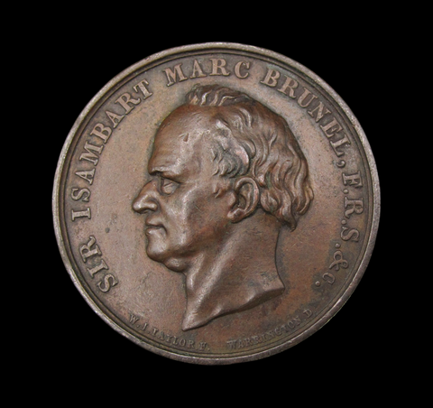 1842 Thames Tunnel Completion Brunel 42mm Bronze Medal - By Taylor