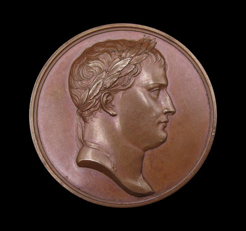 France 1821 Death of Napoleon on St Helena 41mm Medal - By Brenet