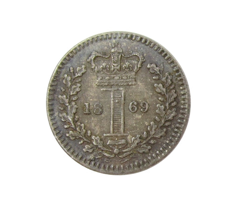 Victoria 1869 Maundy Penny - GEF