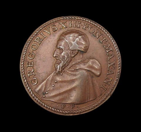 Italy 1572 Pope Gregory XIII St Bartholomew’s Day Massacre 34mm Bronze Medal