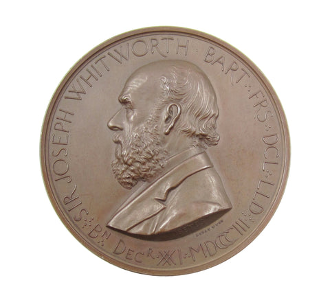 1868 Whitworth Scholarship 57mm Cased Medal - By Wyon