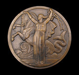 France 1935 Normandie Ship 68mm Bronze Medal - By Vernon
