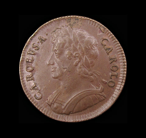 Charles II 1675 Halfpenny - NEF